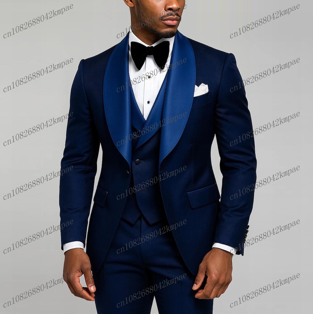 Men Formal Wear Pinterest - Nouveau bleu marine formel hommes costume