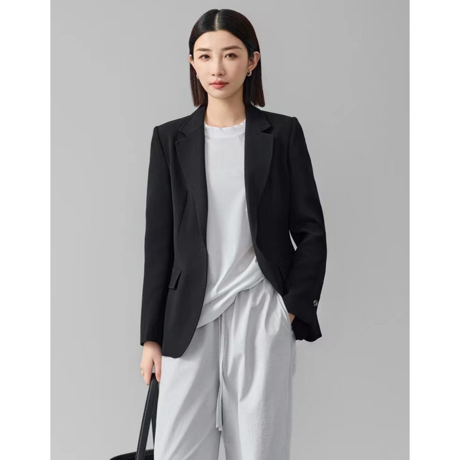 Double Breasted Blazer - Costume pour femme Allingentle, coupe ajustée,