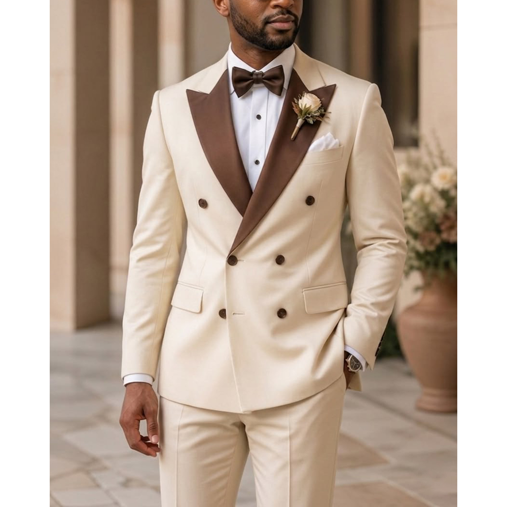 Men Formal Party Wear Outfit - Costume de smoking croisé pour homme,