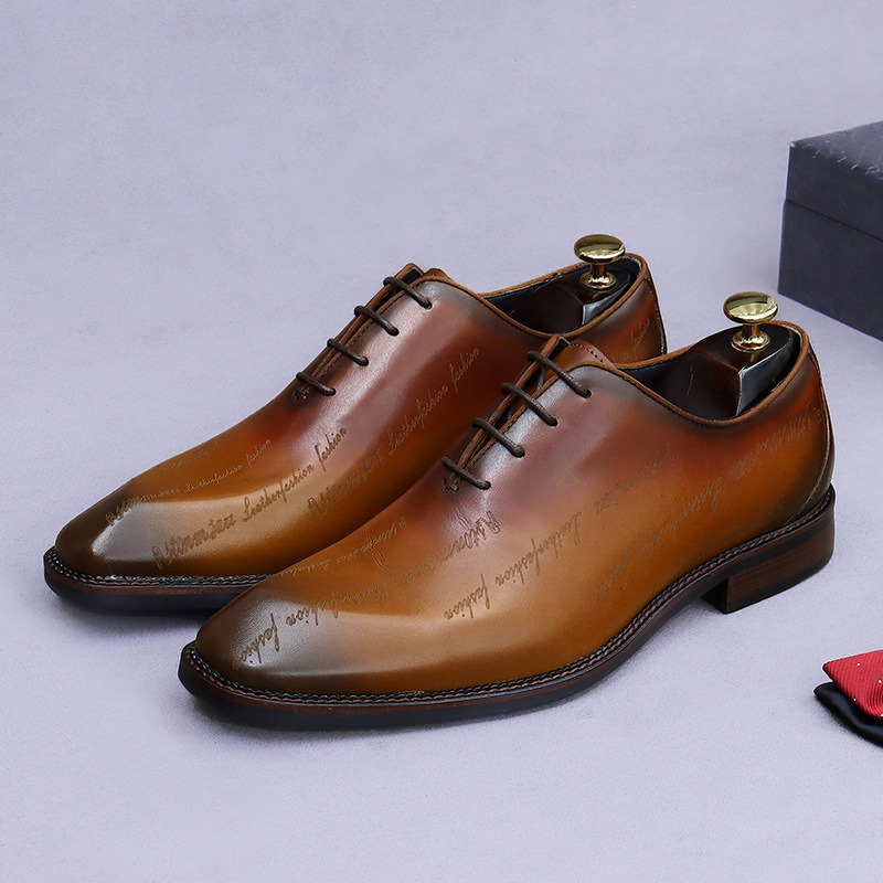 Men'S Formal Party Wear Shoes - Chaussures Oxford en cuir véritable pour