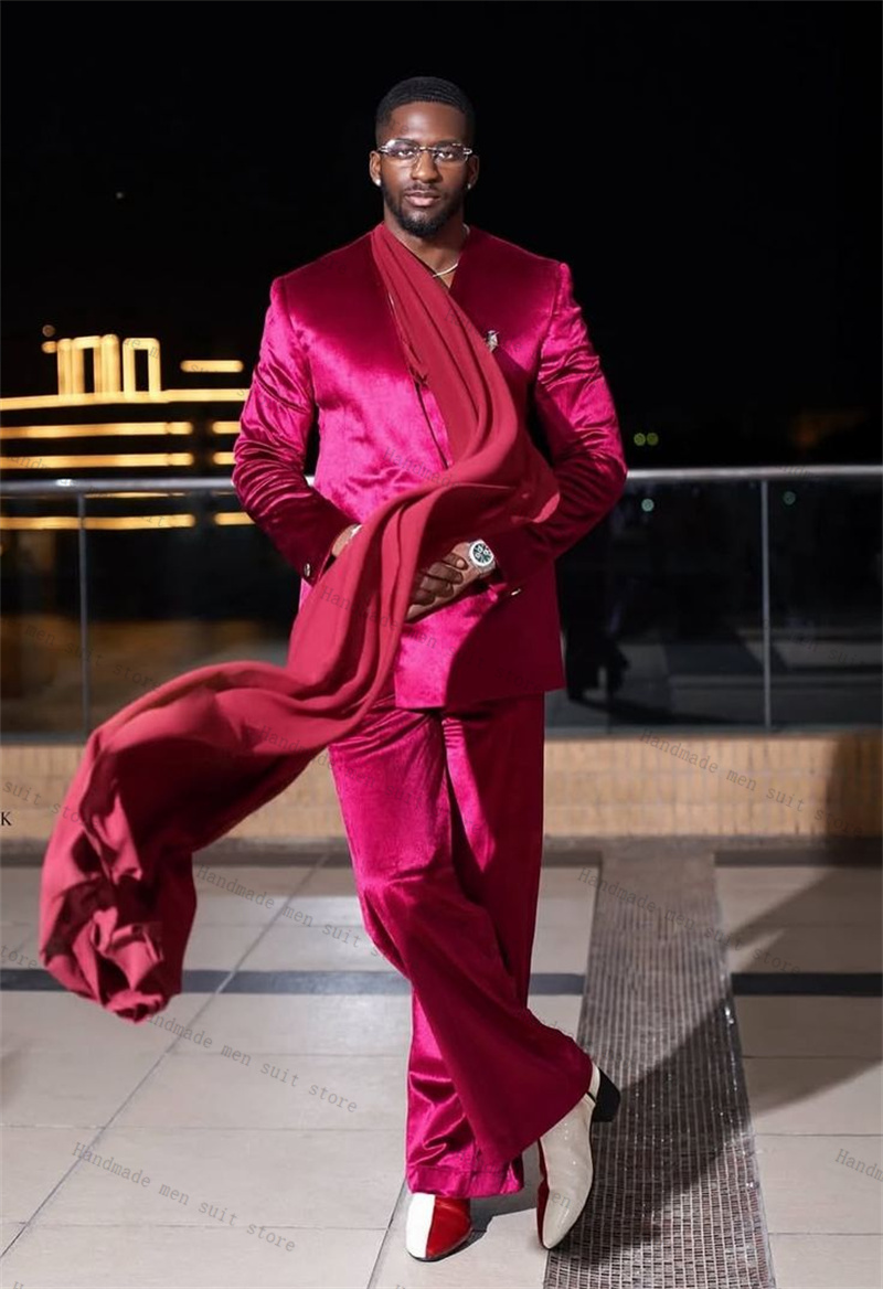 Ensemble de costume en Satin r - Men Formal Wear With Scarf avis et prix