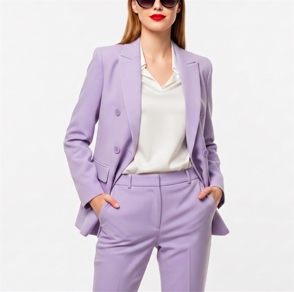 Costume moderne pour femme 2 p - Double Breasted Blazer avis et prix