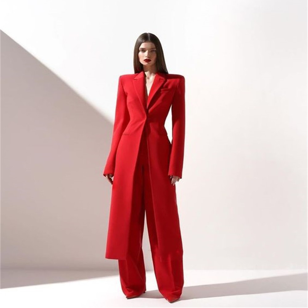 Costume deux pièces rouge vif  - Double Breasted Blazer avis et prix