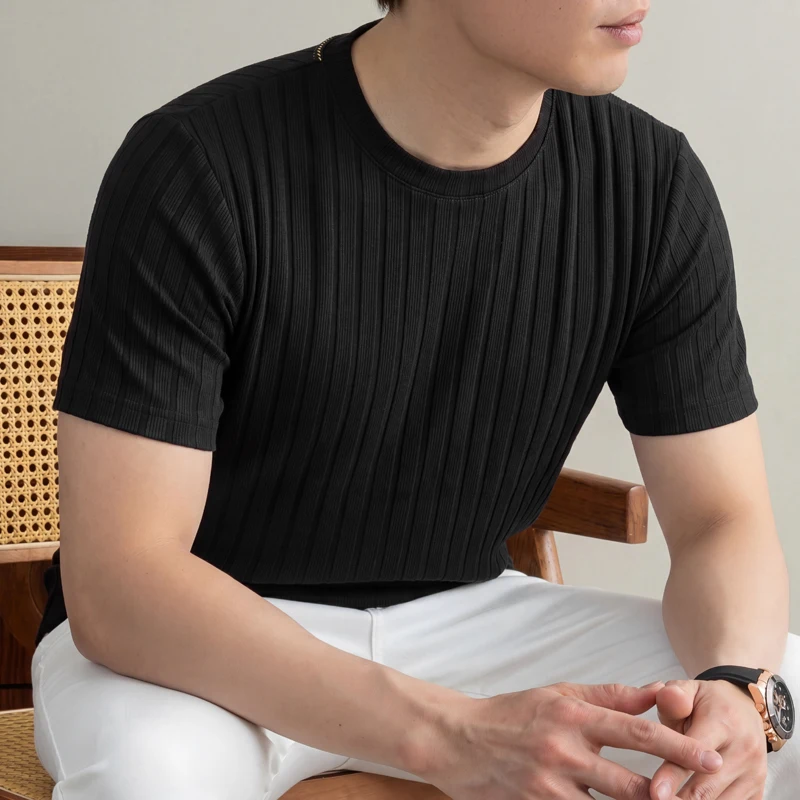T-shirt côtelé décontracté pou - Men Formal Wear Pinterest avis et prix