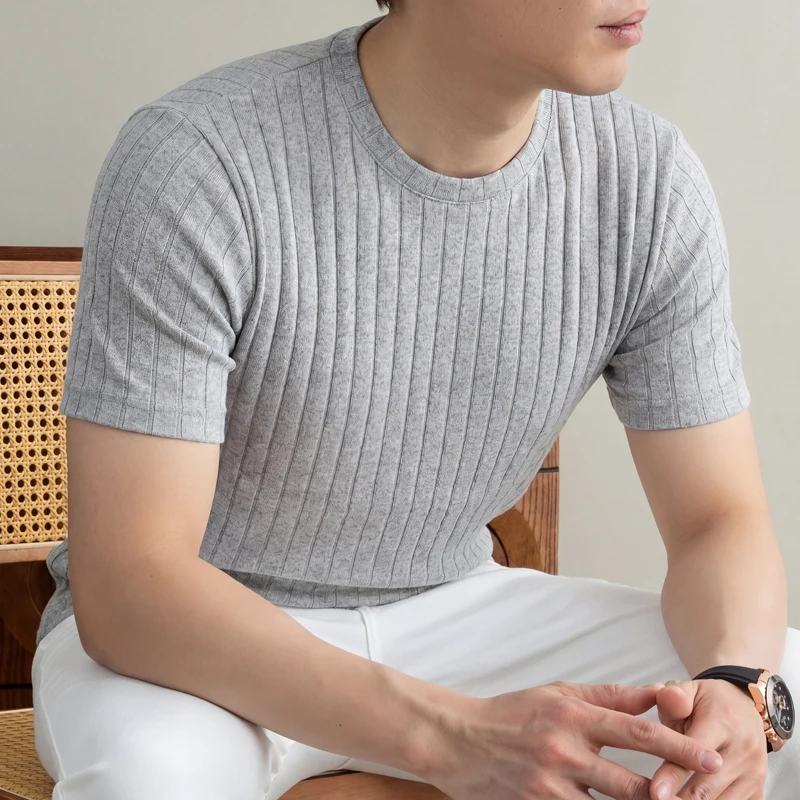 T-shirt côtelé décontracté pou - Men Formal Wear Pinterest avis et prix