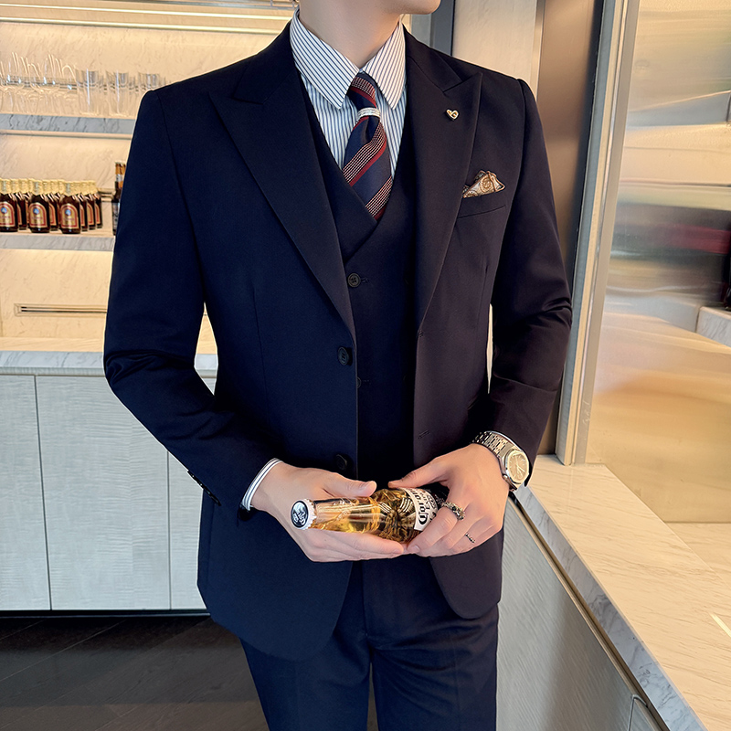 Ensemble trois pièces coupe ci - Korean Men Formal Wear avis et prix