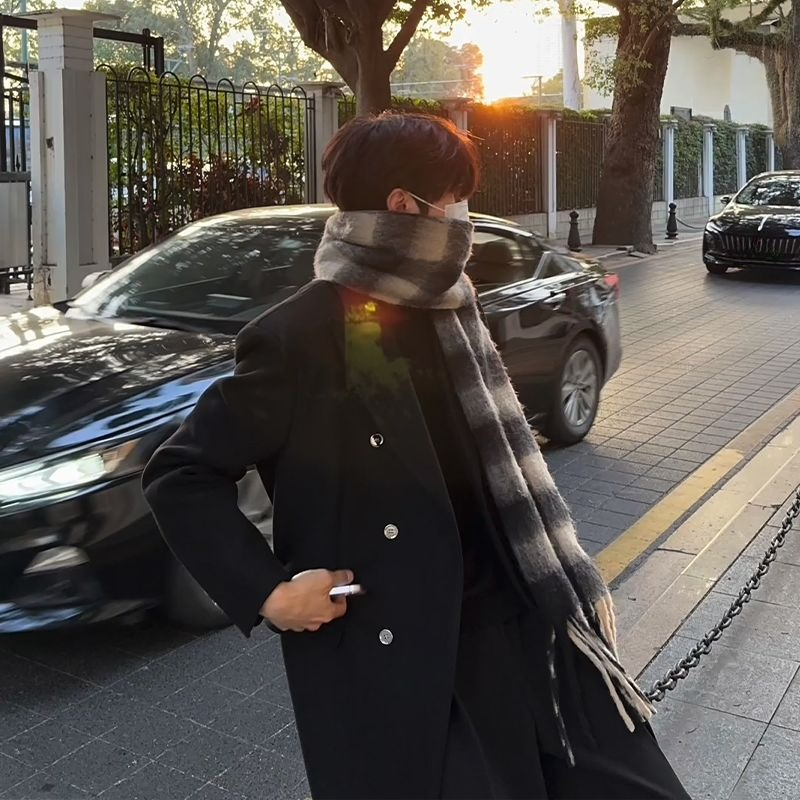 Manteau en laine pour hommes d - Korean Men Formal Wear avis et prix
