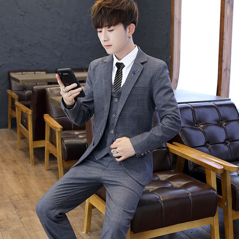 Ensemble de costume slim fit p - Korean Men Formal Wear avis et prix
