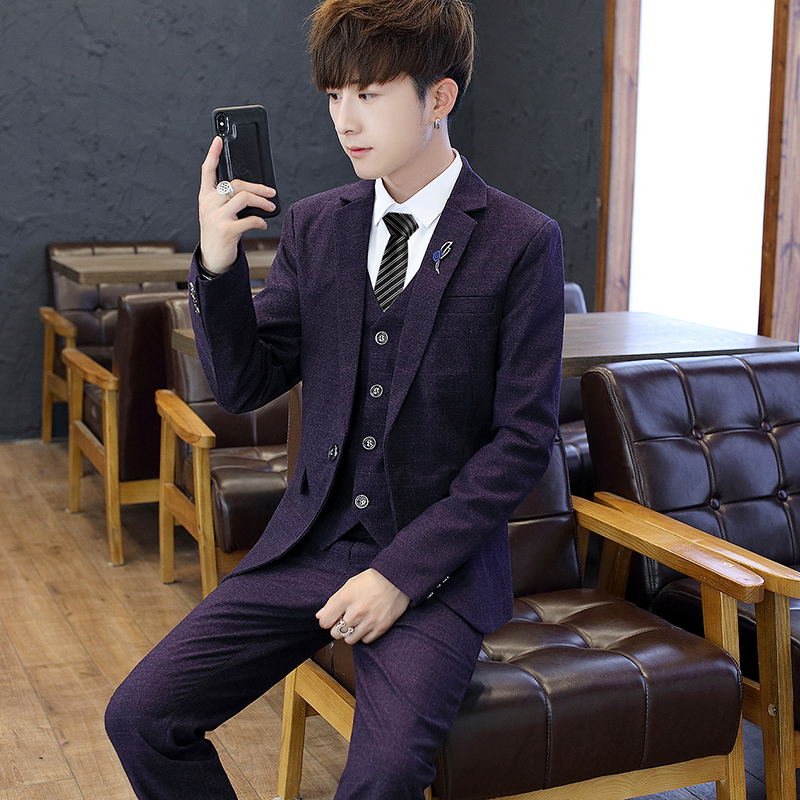 Ensemble de costume slim fit p - Korean Men Formal Wear avis et prix