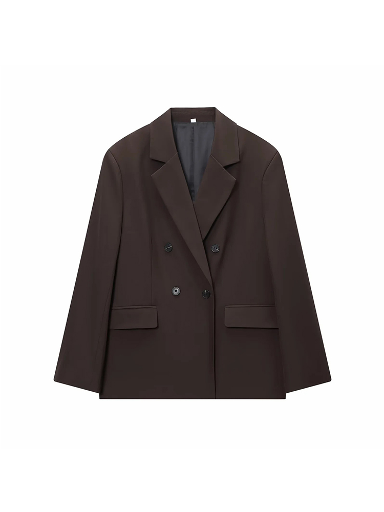 ZOCI – costume marron chocolat - Double Breasted Blazer avis et prix