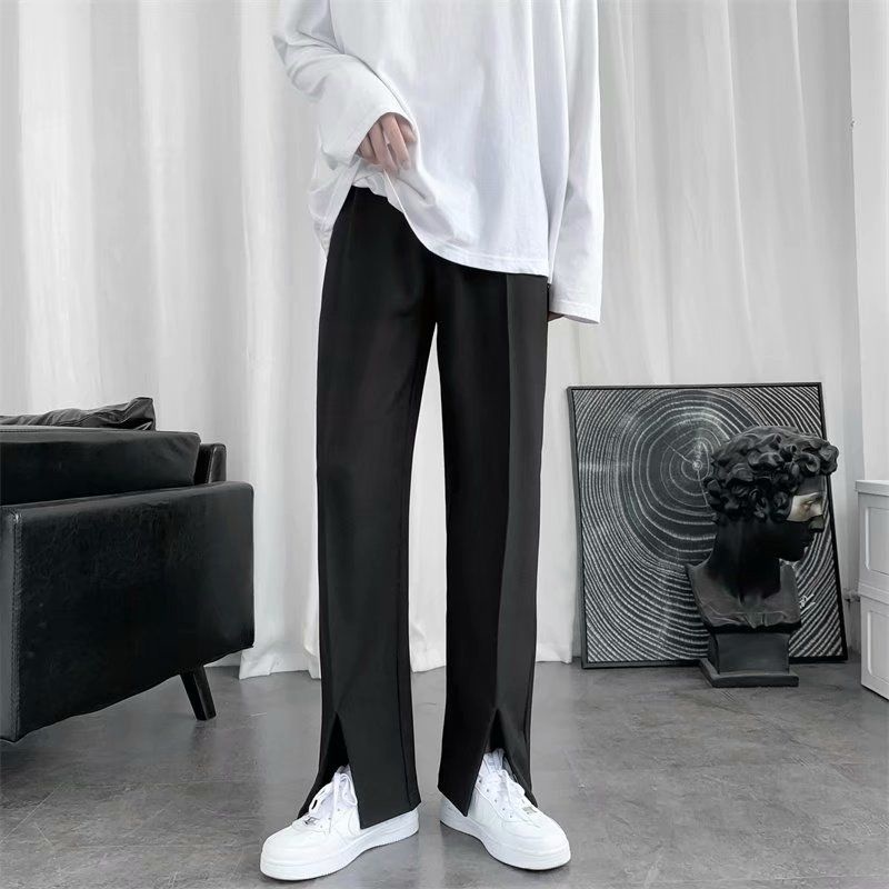 Pantalon droit imbibé noir pou - Korean Men Formal Wear avis et prix