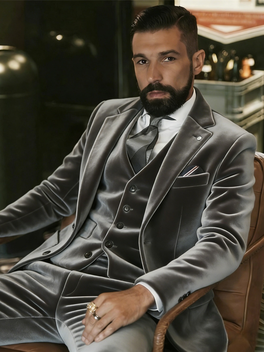 Costumes en velours pour homme - Men Formal Party Wear Outfit avis et prix
