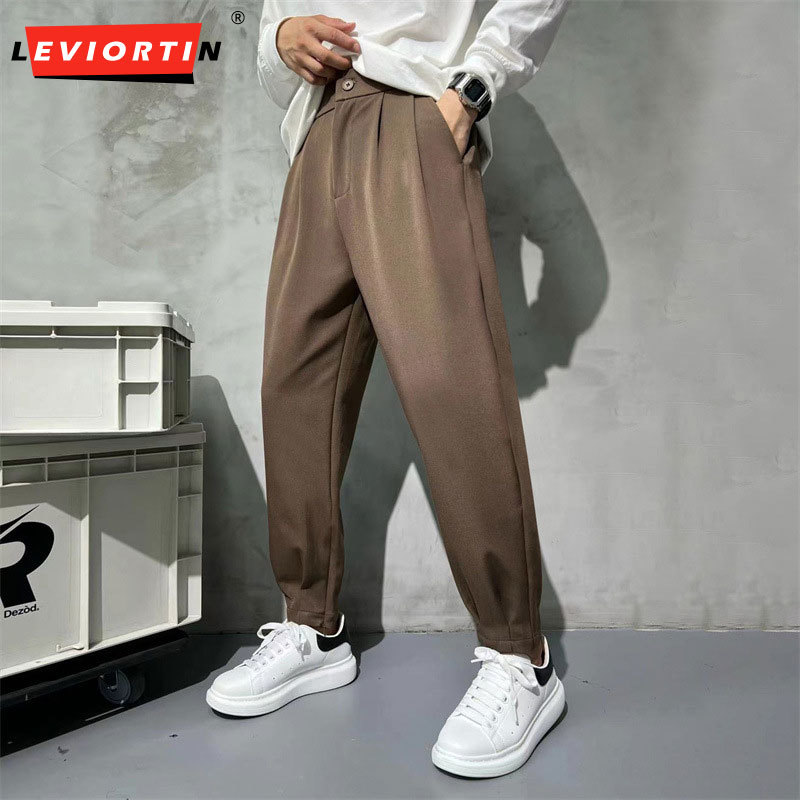 Pantalon droit à fermeture écl - Korean Men Formal Wear avis et prix