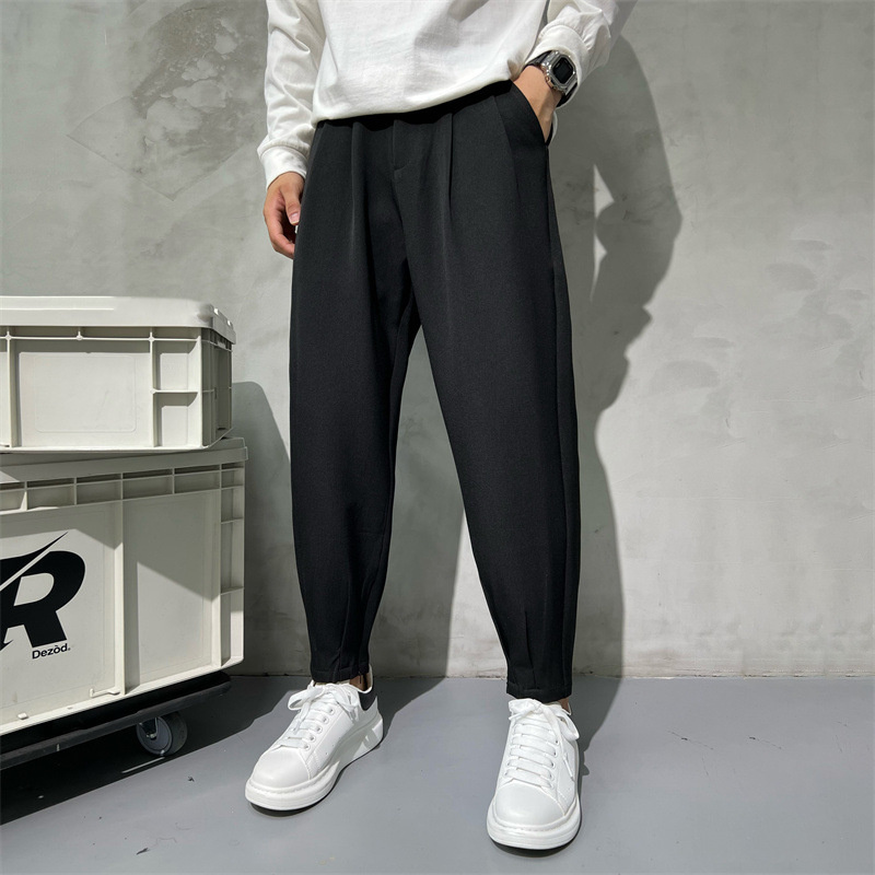 Pantalon droit à fermeture écl - Korean Men Formal Wear avis et prix