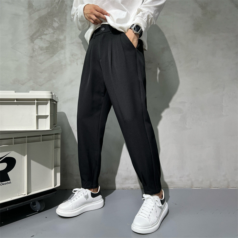 Pantalon droit à fermeture écl - Korean Men Formal Wear avis et prix
